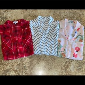 Lot of 3 Express Portofino Shirts Button Up Sz S